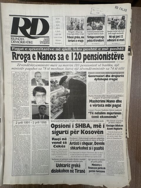 Rilindja Demokratike 1998-04-02